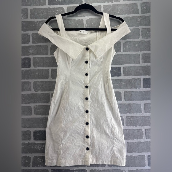A.L.C. GRAHAM COLD SHOULDER MINI DRESS size 2 - Picture 1 of 8
